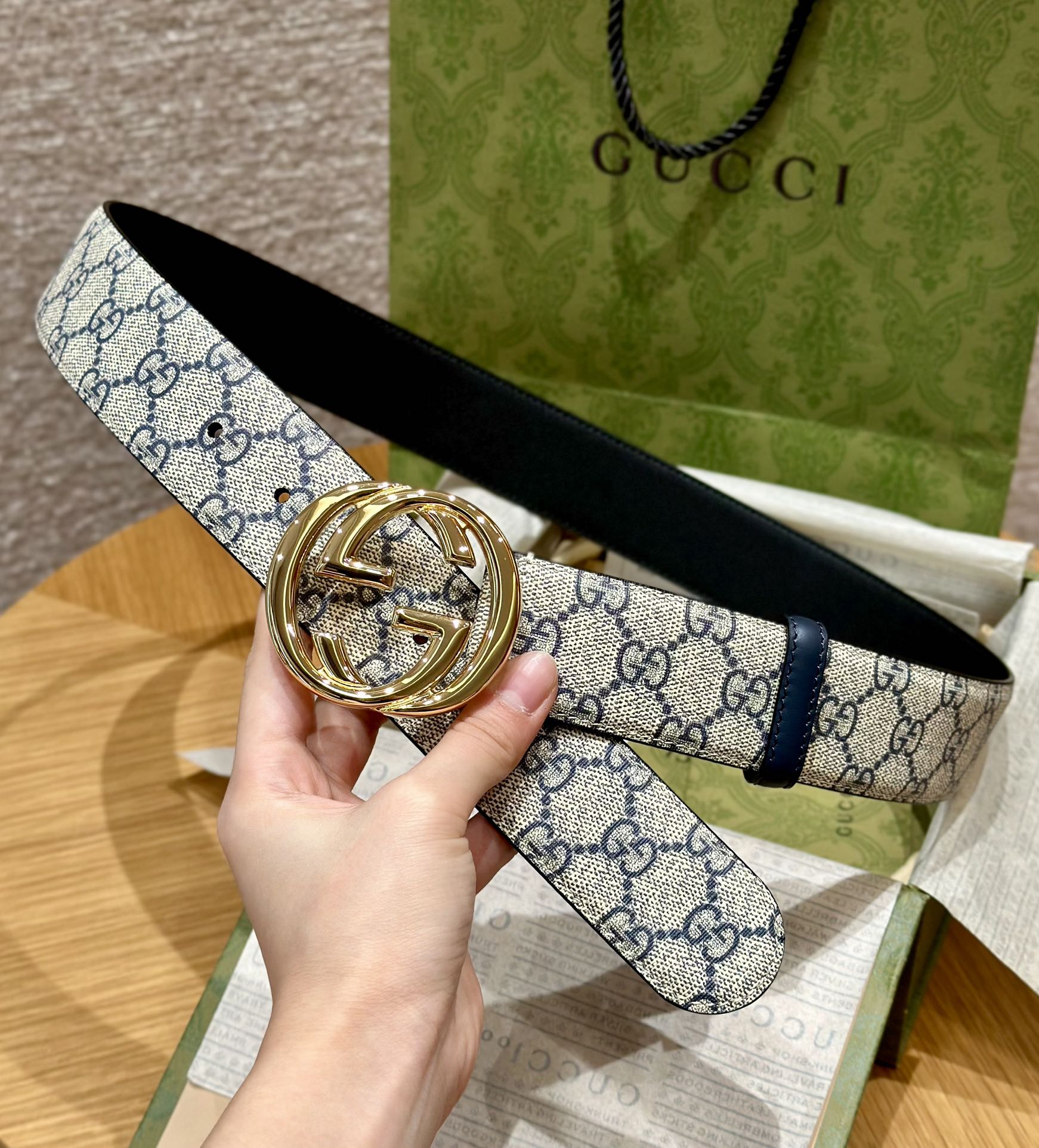 Gucci Male Basic Belt Canvas Black S-m