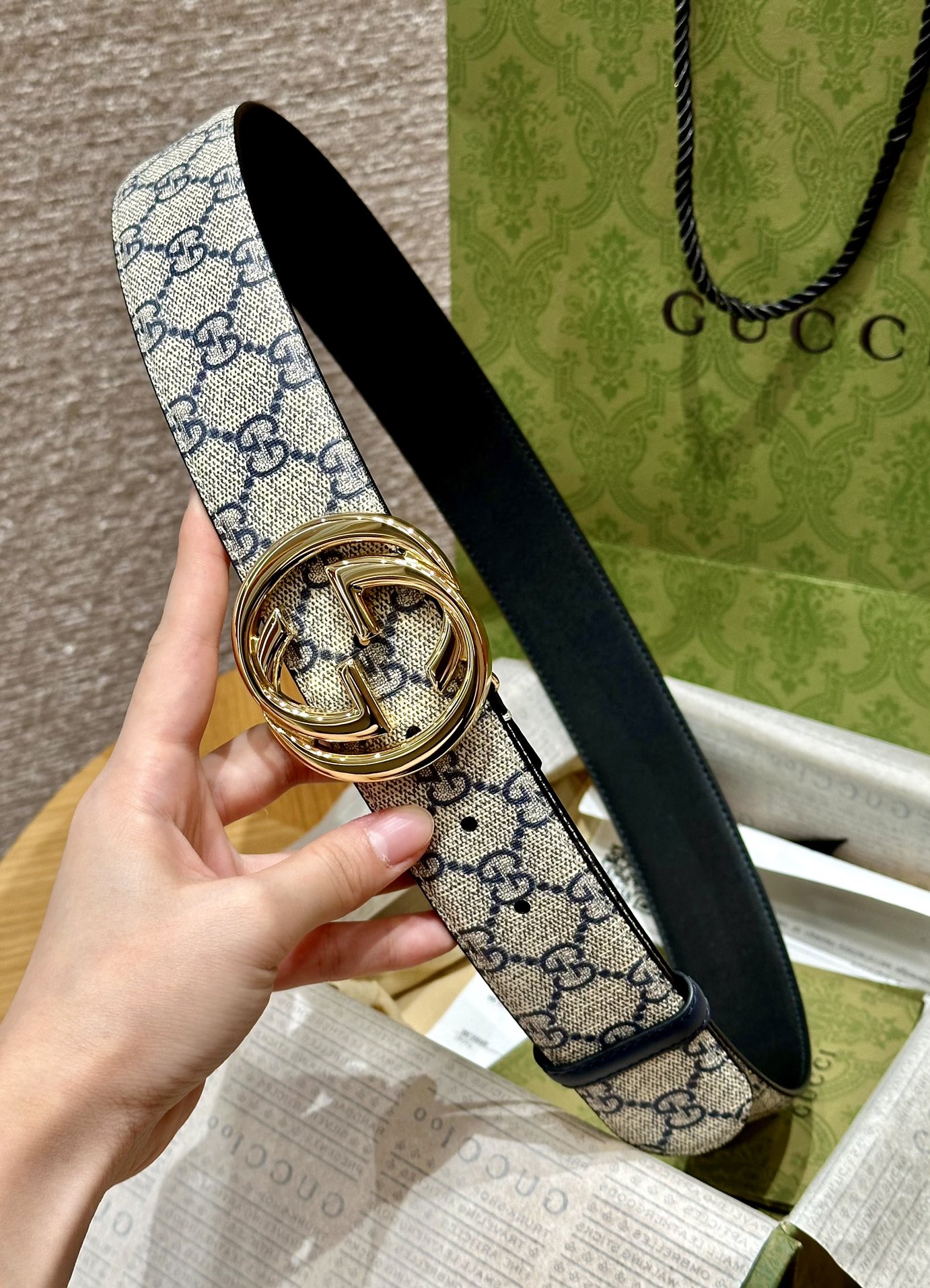 Gucci Male Basic Belt Canvas Black S-m