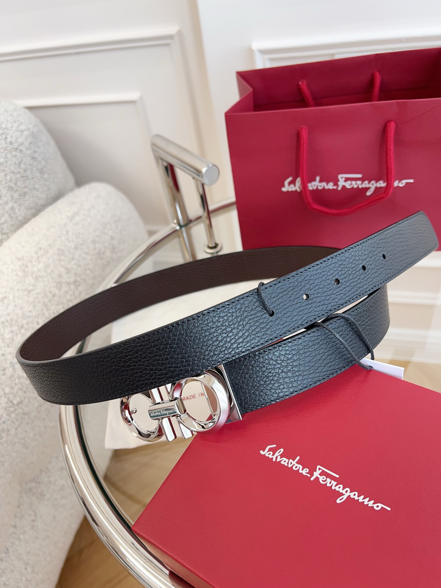 Salvatore Ferragamo Leather Belt M