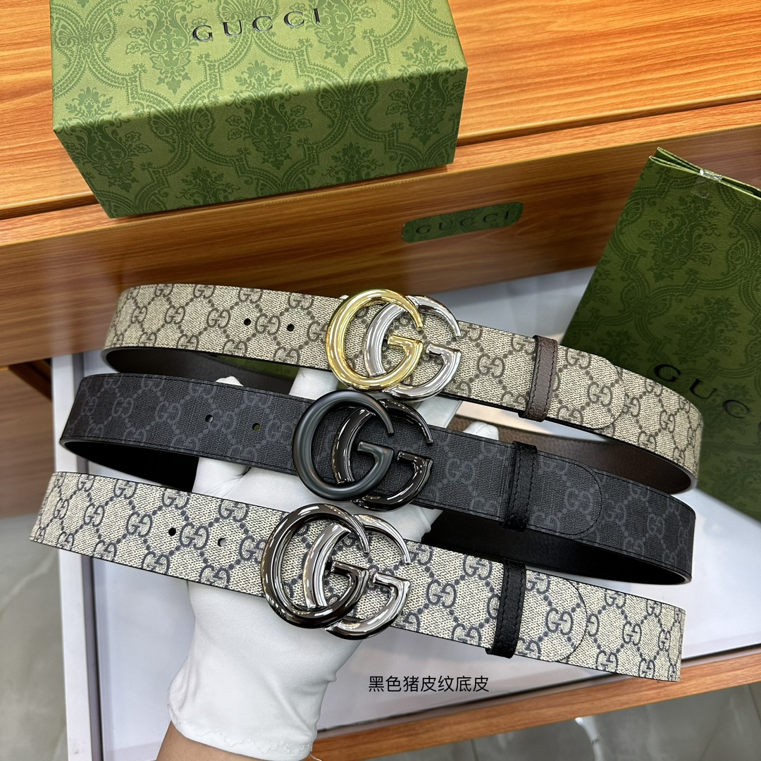 Gucci Basic Belt Top Grain Leather Waterproof M