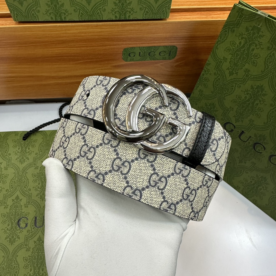 Gucci Basic Belt Top Grain Leather Waterproof M