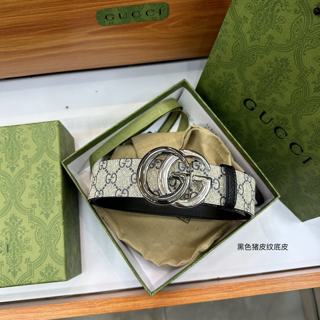 Gucci Basic Belt Top Grain Leather Waterproof M