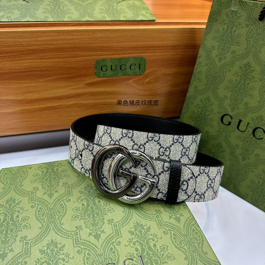 Gucci Basic Belt Top Grain Leather Waterproof M