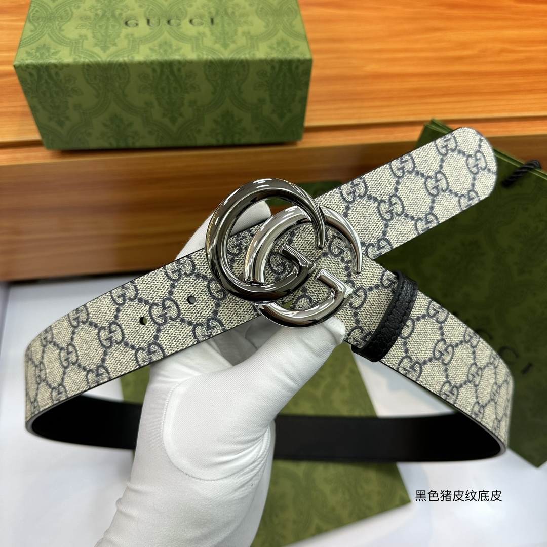 Gucci Basic Belt Top Grain Leather Waterproof M