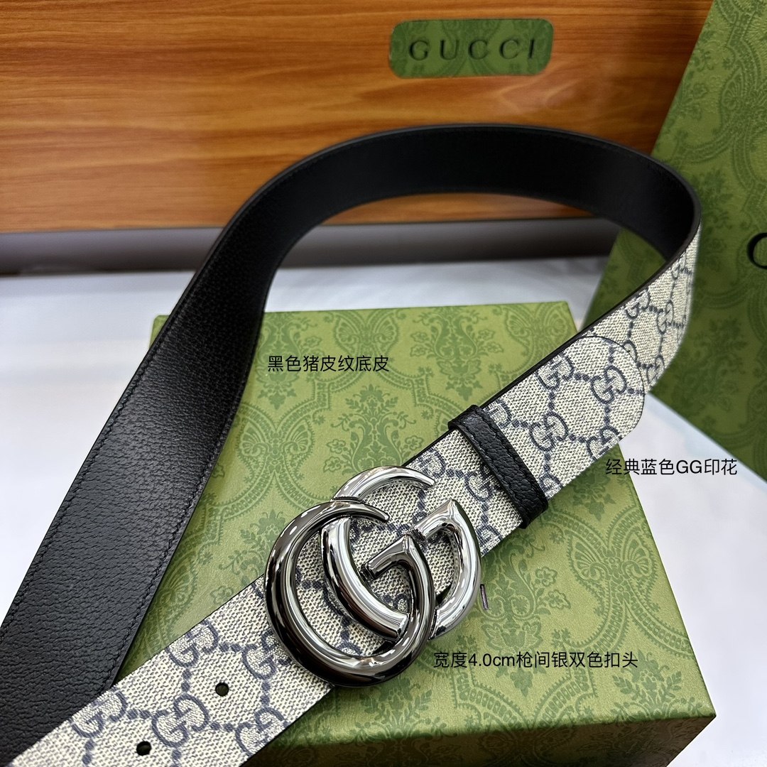 Gucci Basic Belt Top Grain Leather Waterproof M