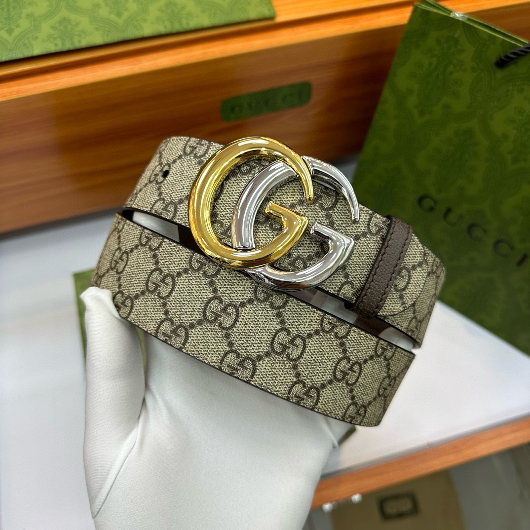 Gucci Basic Belt Top Grain Leather Waterproof M