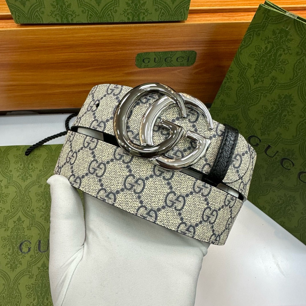 Gucci Basic Belt Top Grain Leather Waterproof M