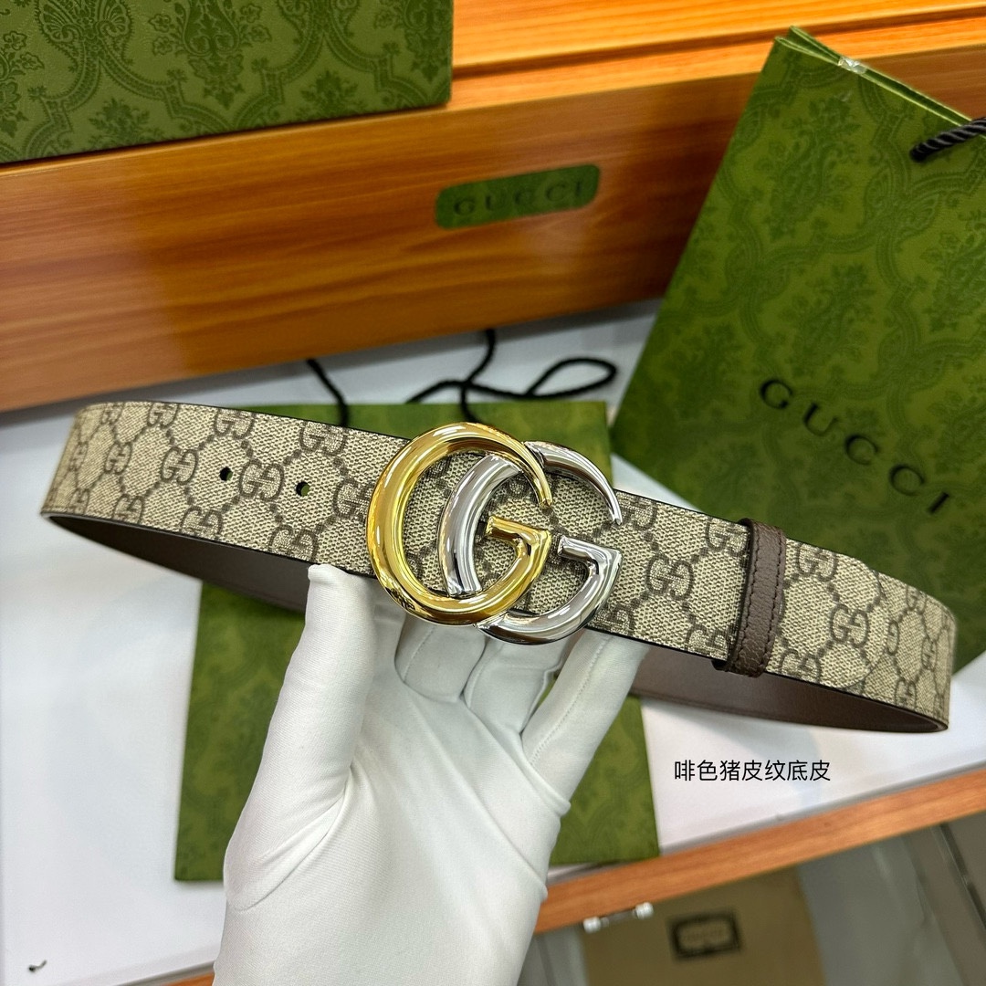 Gucci Basic Belt Top Grain Leather Waterproof M
