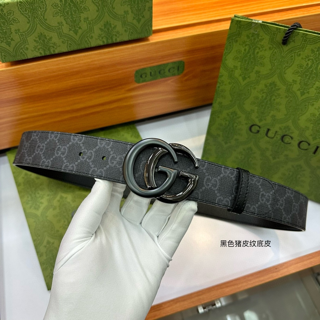 Gucci Basic Belt Top Grain Leather Waterproof M