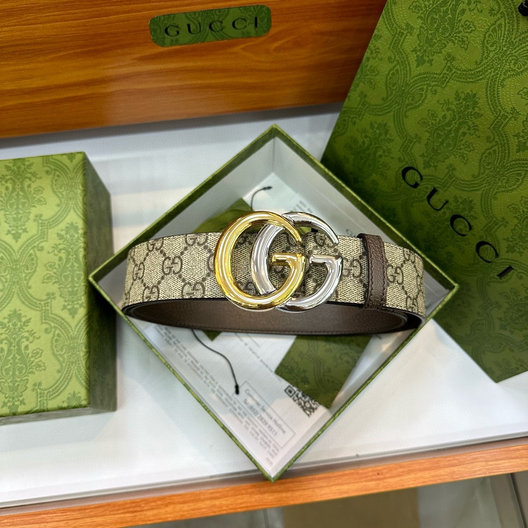 Gucci Basic Belt Top Grain Leather Waterproof M