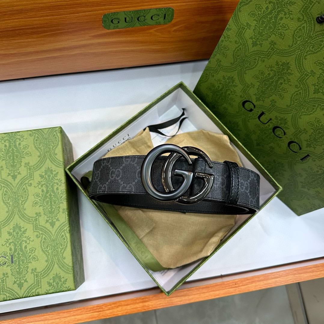 Gucci Basic Belt Top Grain Leather Waterproof M