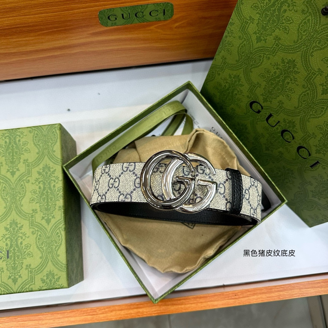 Gucci Basic Belt Top Grain Leather Waterproof M