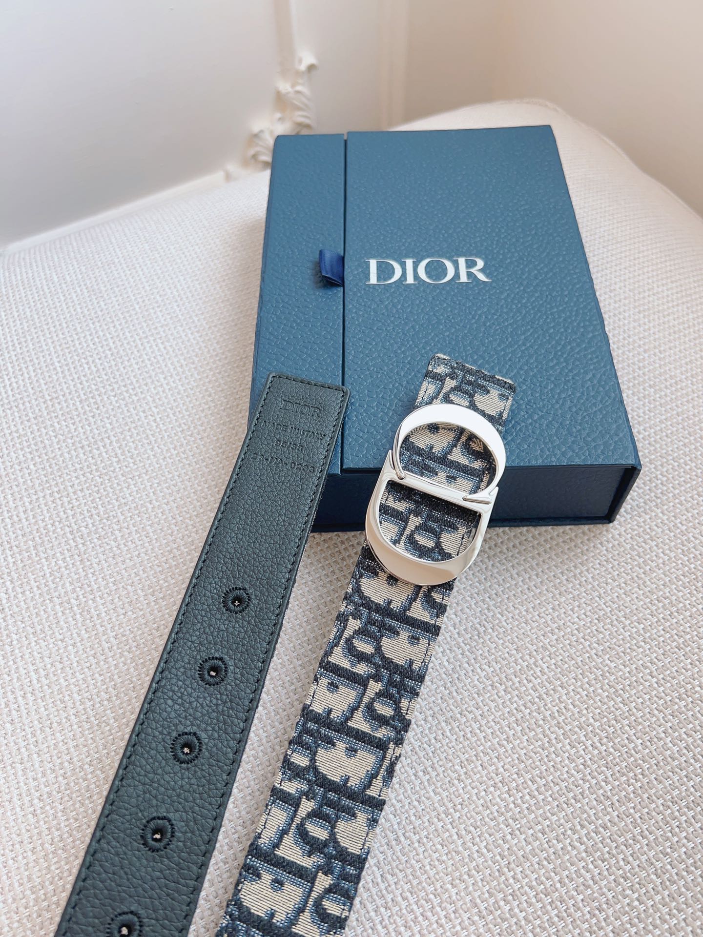 Dior Male Basic Belt Cow Leather Black L