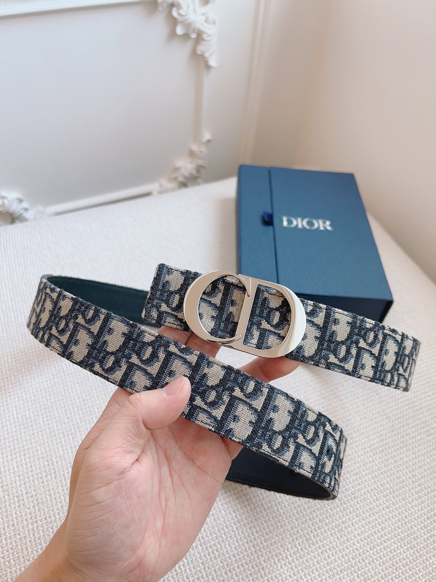 Dior Male Basic Belt Cow Leather Black L