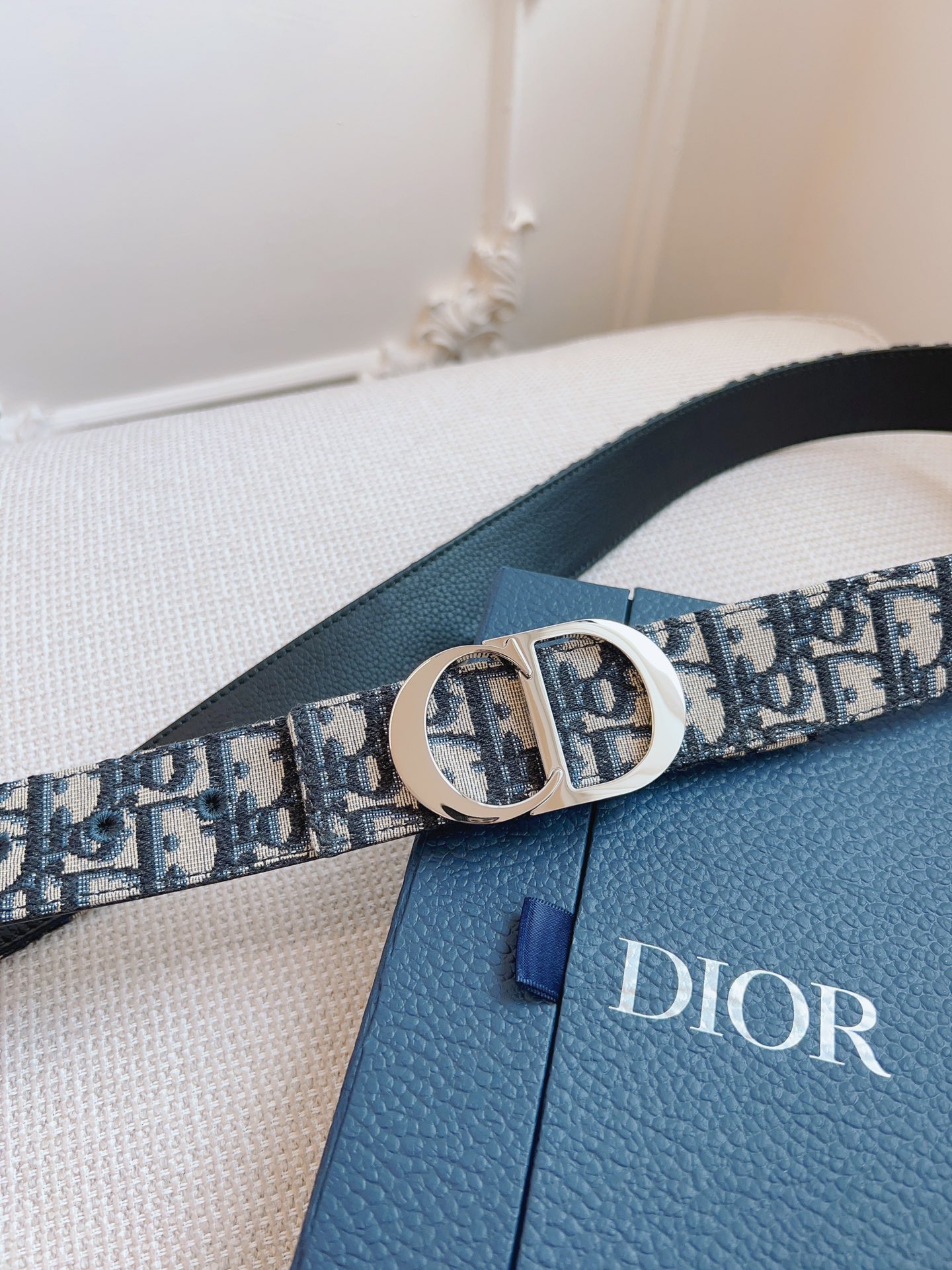 Dior Male Basic Belt Cow Leather Black L