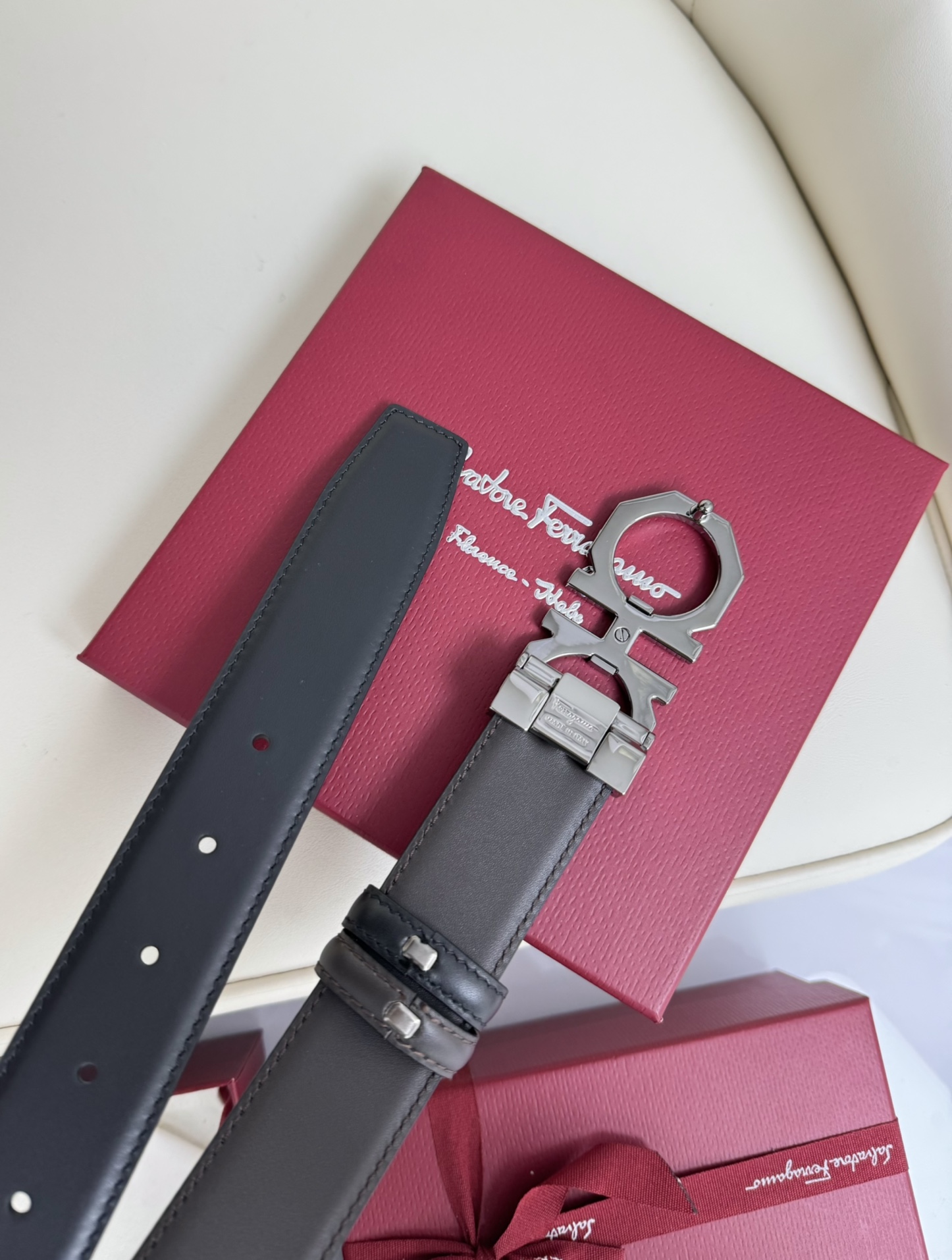 Salvatore Ferragamo Basic Belt Top Grain Leather