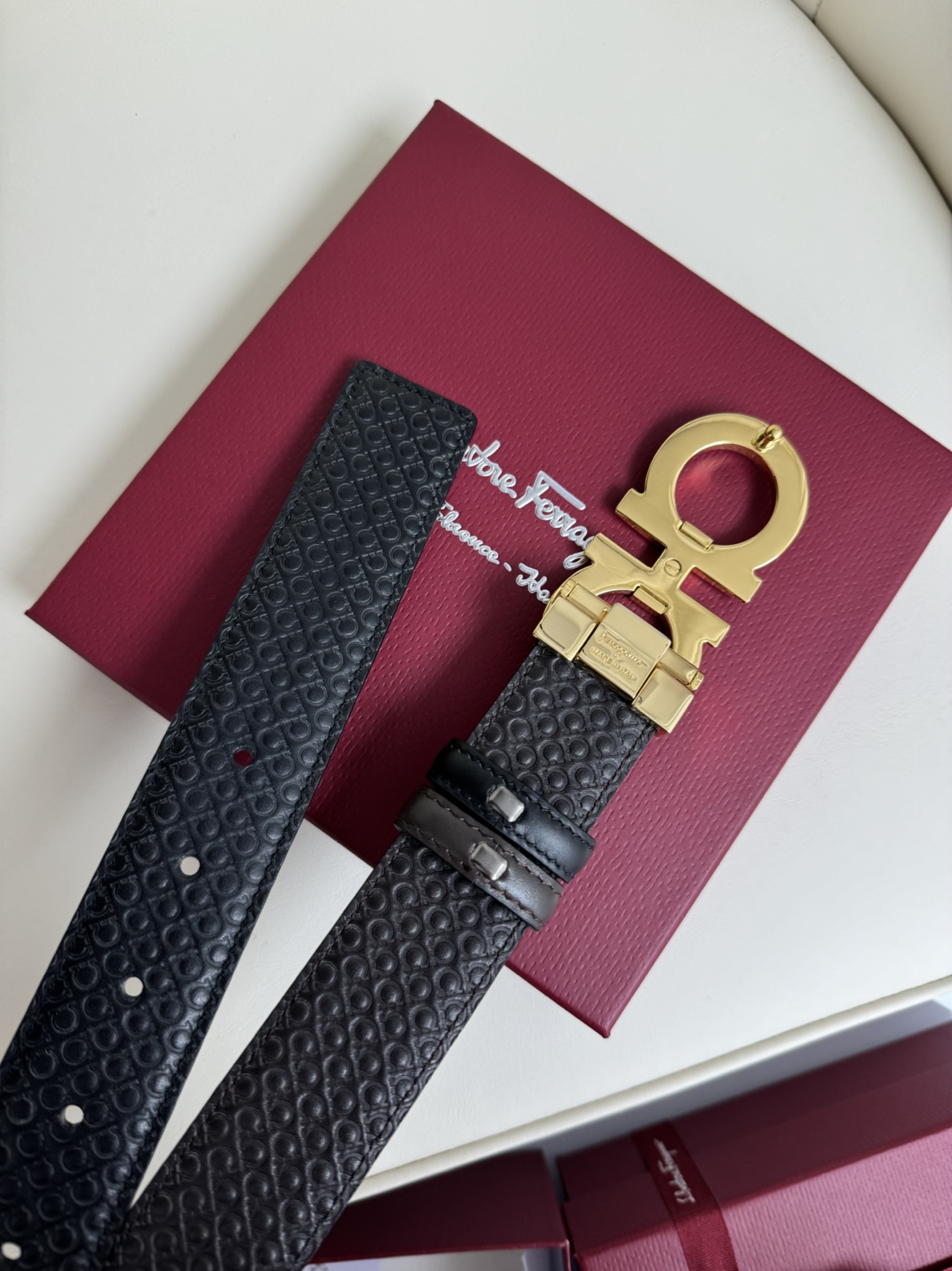 Salvatore Ferragamo Basic Belt Top Grain Leather