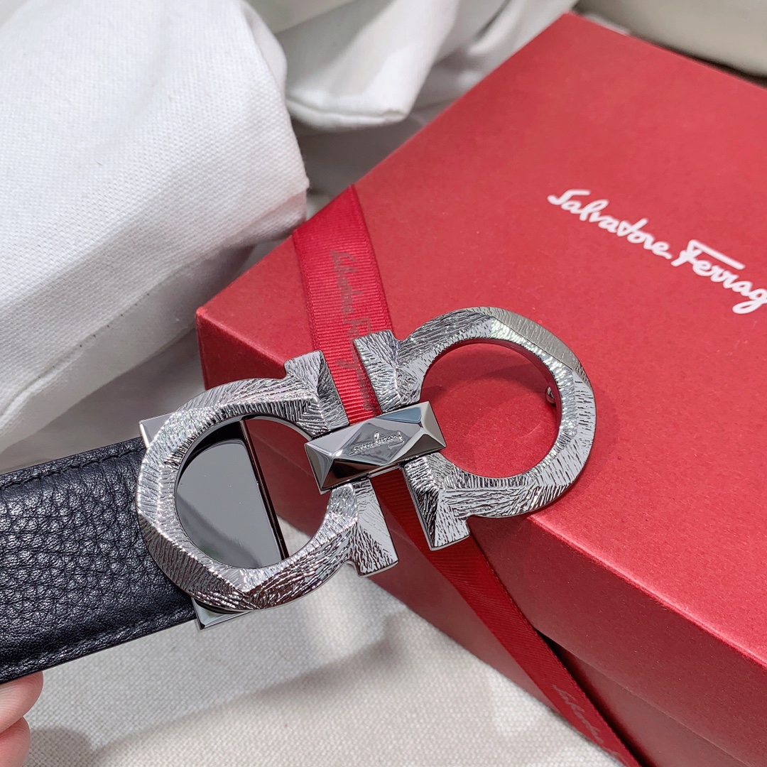 Salvatore Ferragamo Male Leather Belt Cow Leather 35mm