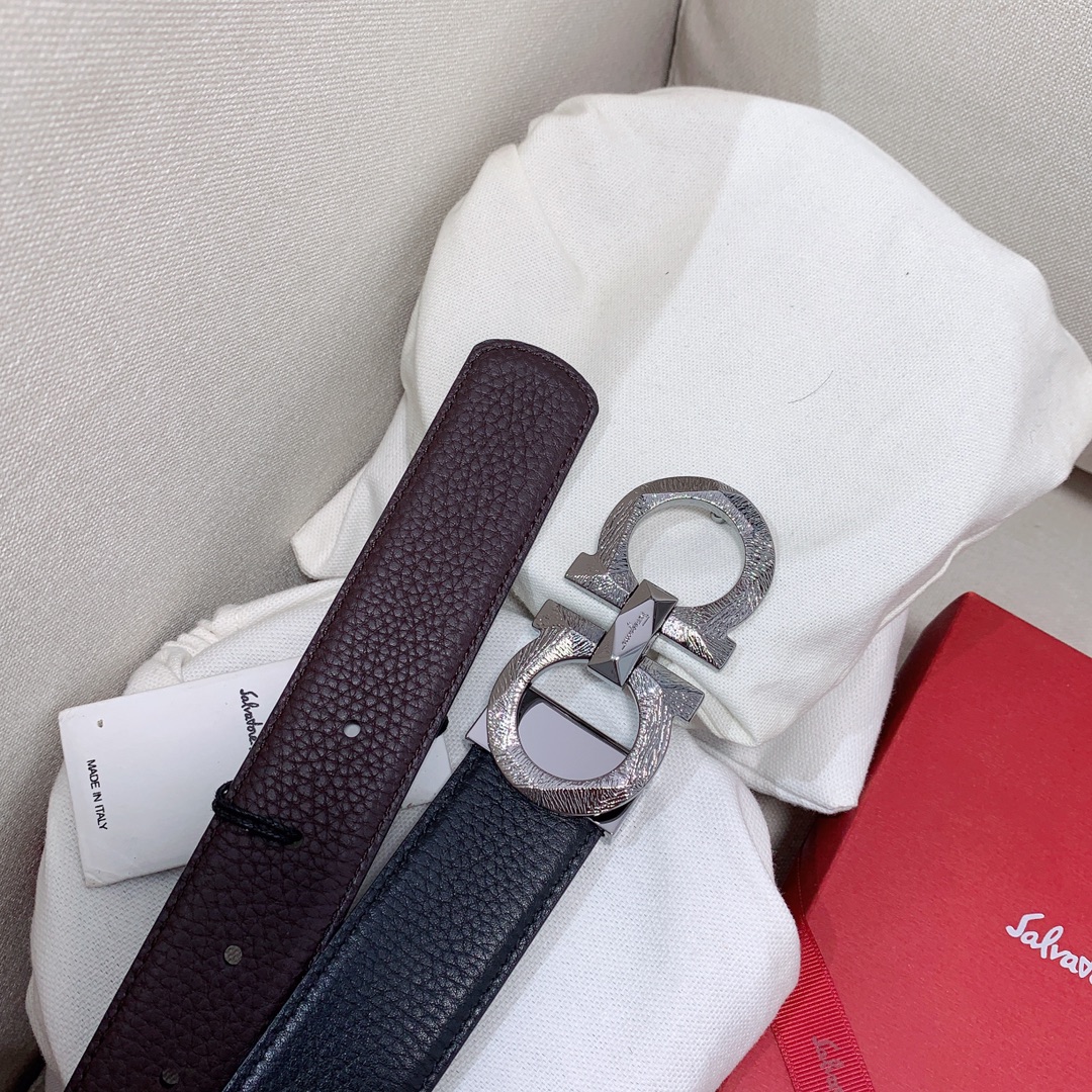 Salvatore Ferragamo Male Leather Belt Cow Leather 35mm