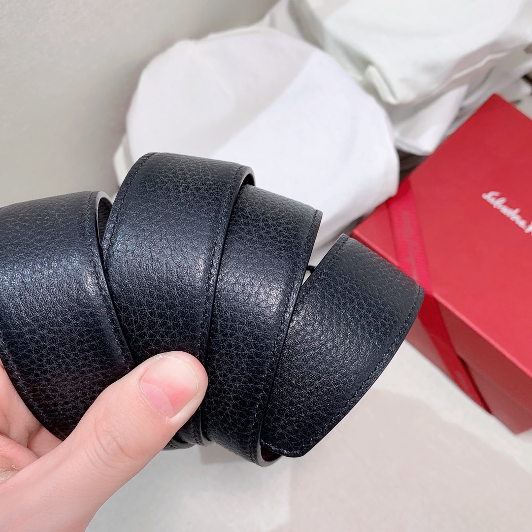 Salvatore Ferragamo Male Leather Belt Cow Leather 35mm