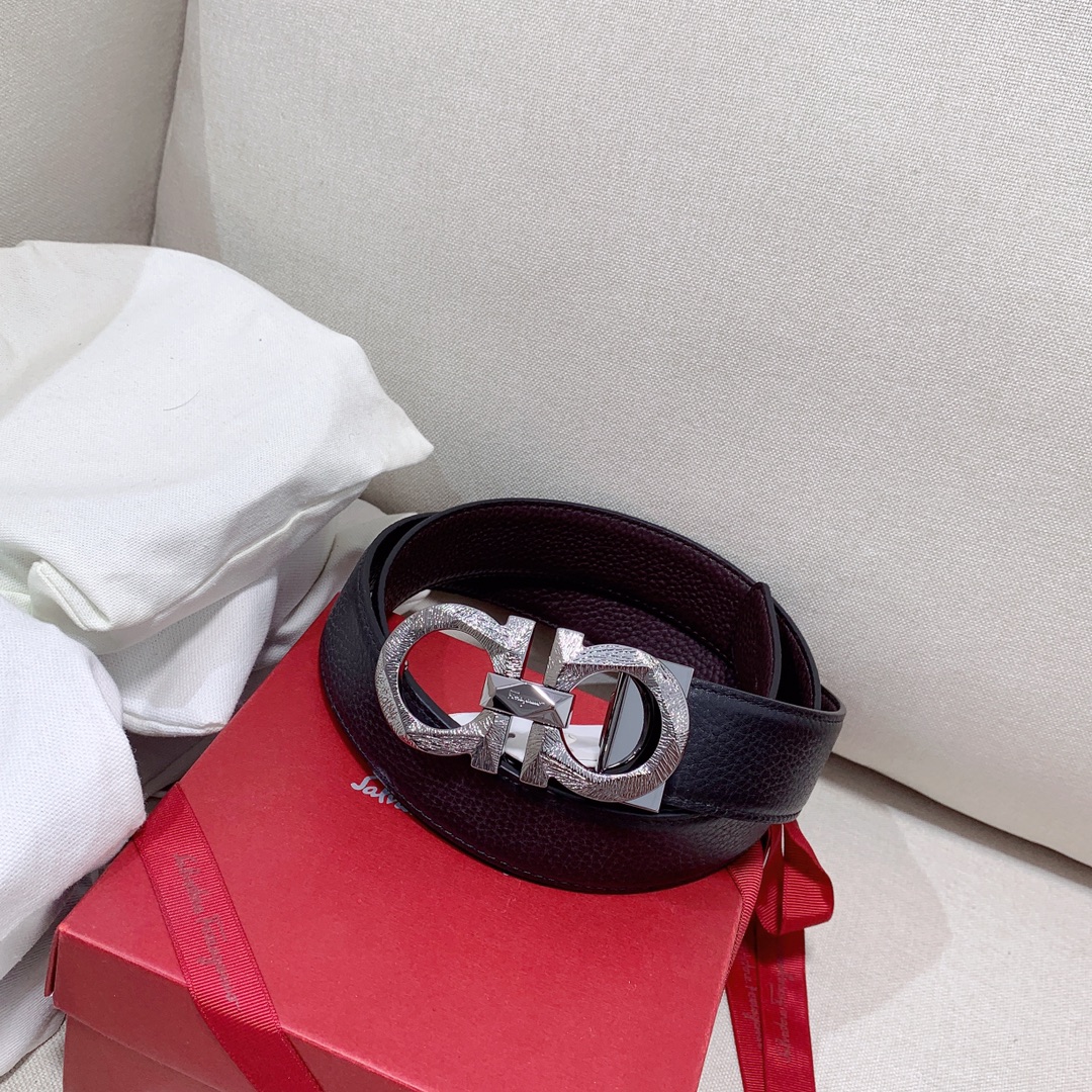 Salvatore Ferragamo Male Leather Belt Cow Leather 35mm