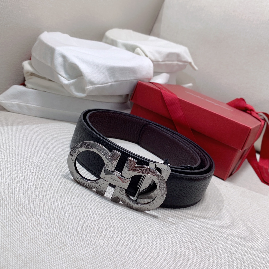 Salvatore Ferragamo Male Leather Belt Cow Leather 35mm