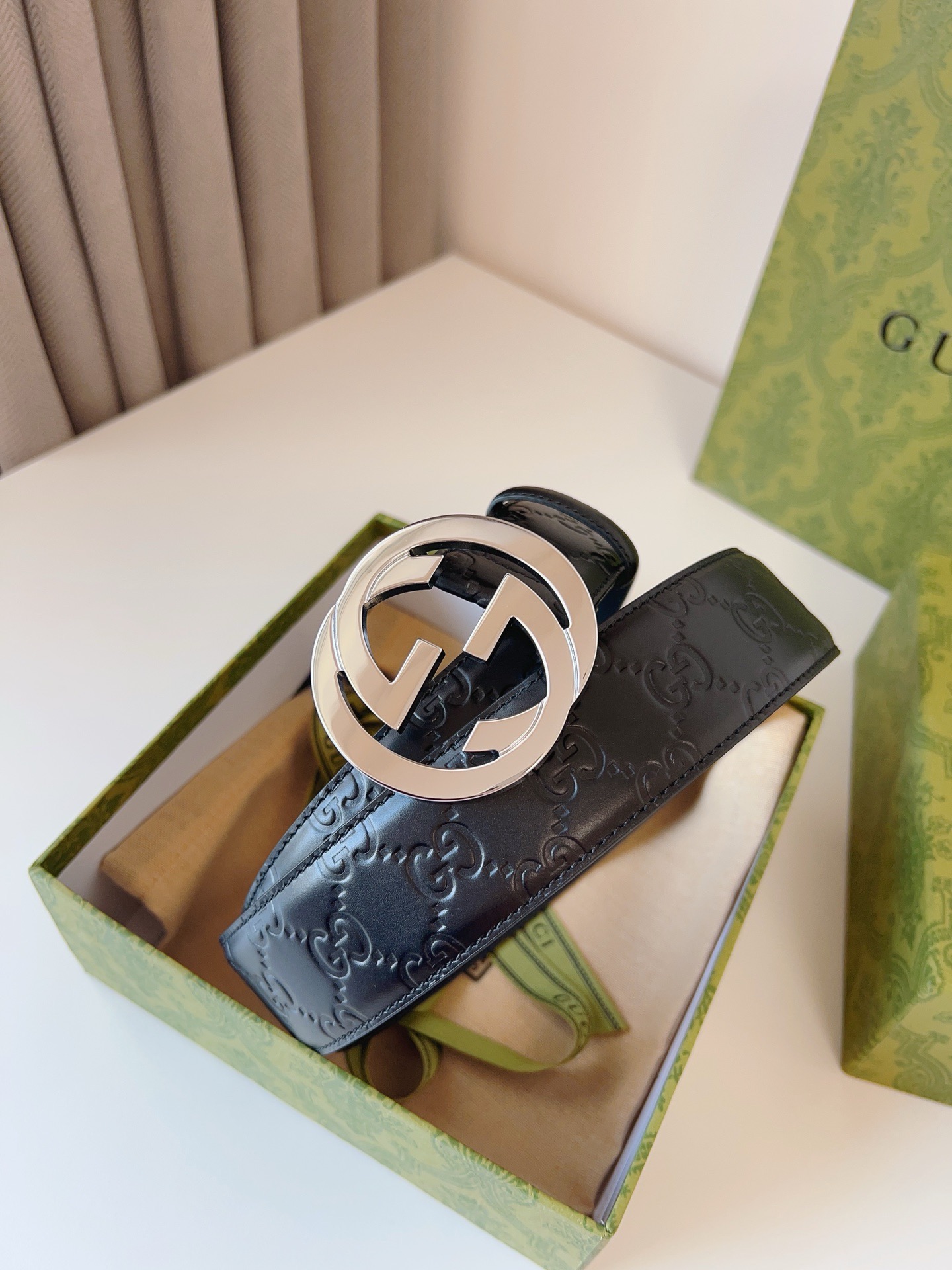 Gucci Basic Belt Cow Leather S-m