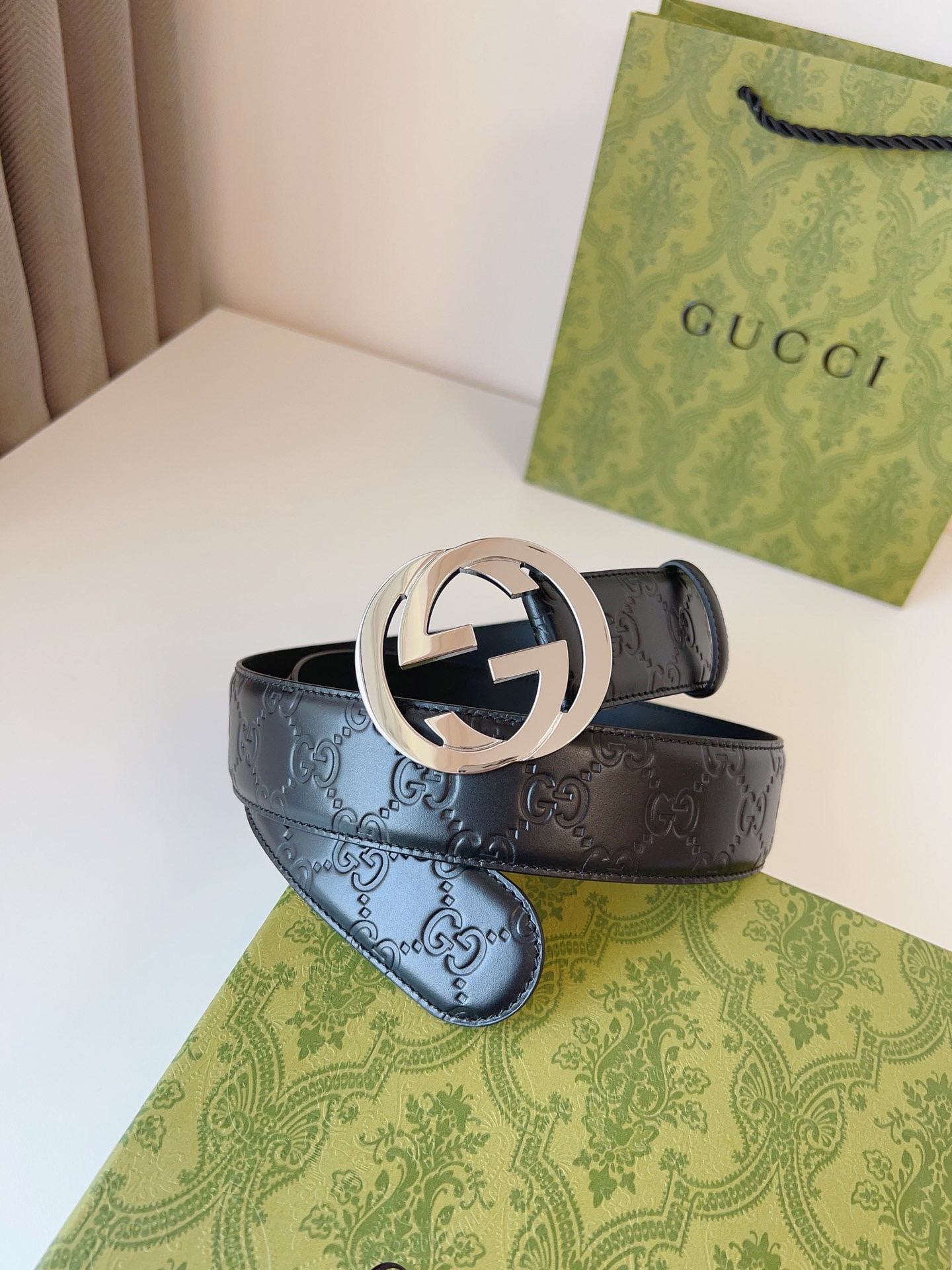 Gucci Basic Belt Cow Leather S-m