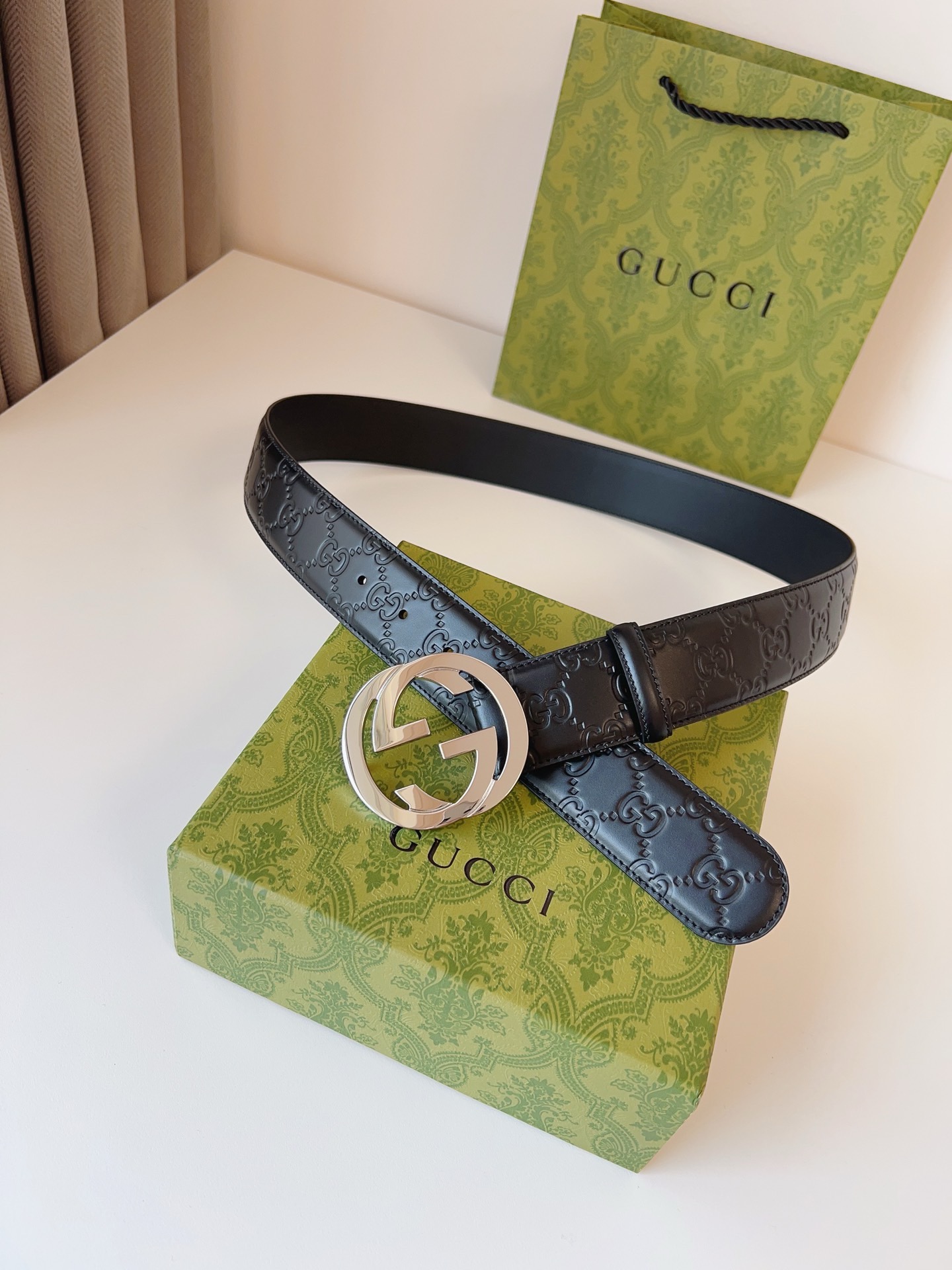 Gucci Basic Belt Cow Leather S-m