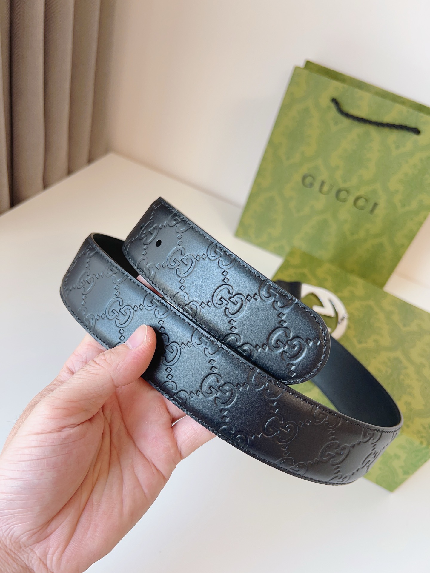 Gucci Basic Belt Cow Leather S-m