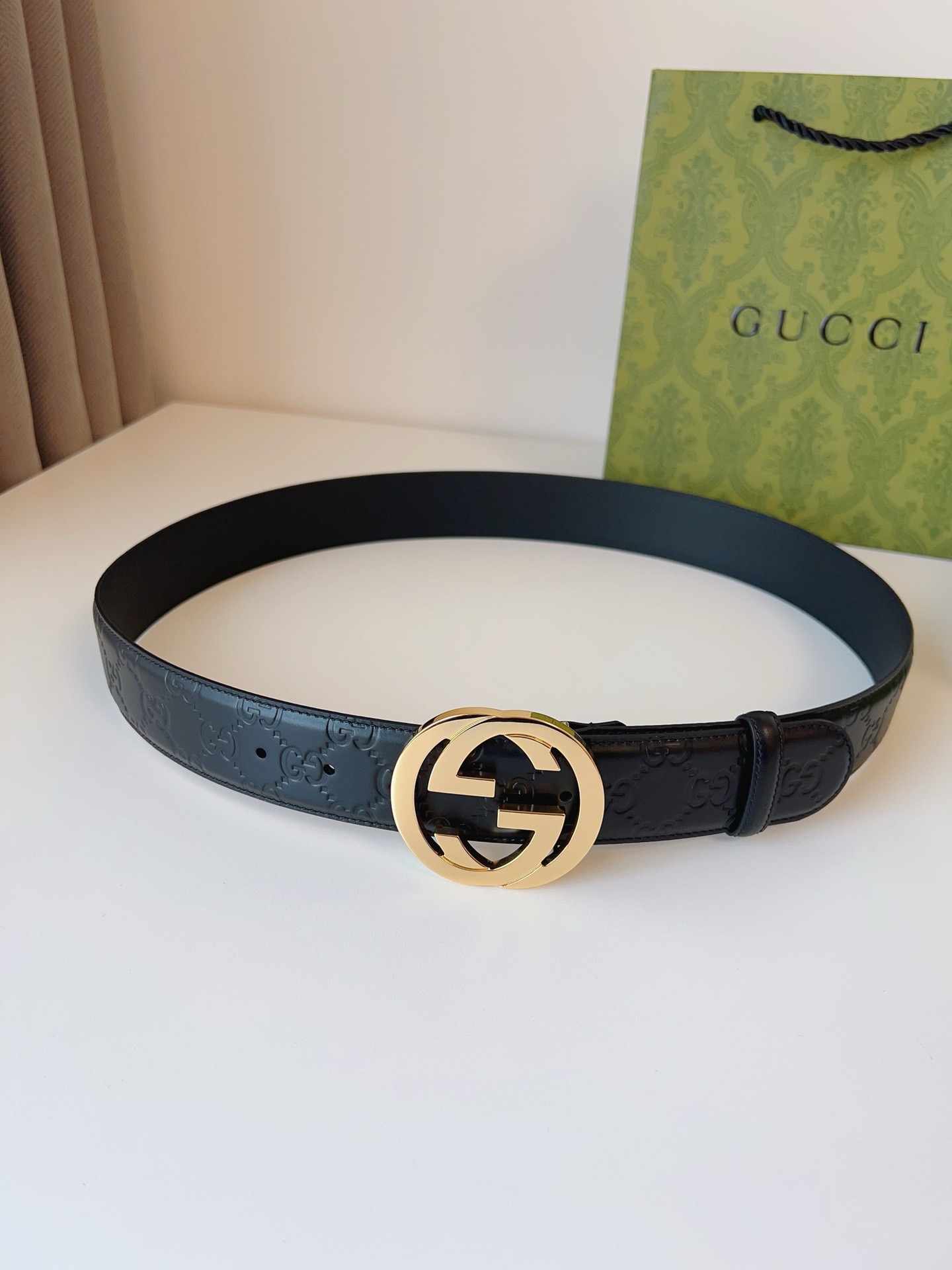 Gucci Basic Belt Cow Leather S-m