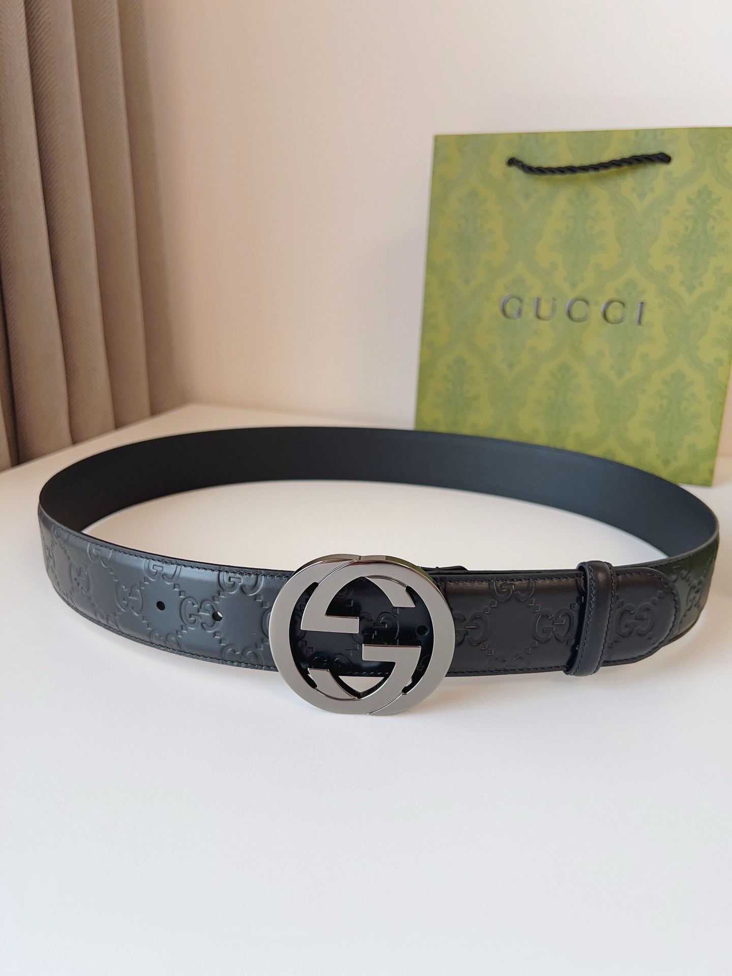 Gucci Basic Belt Cow Leather S-m
