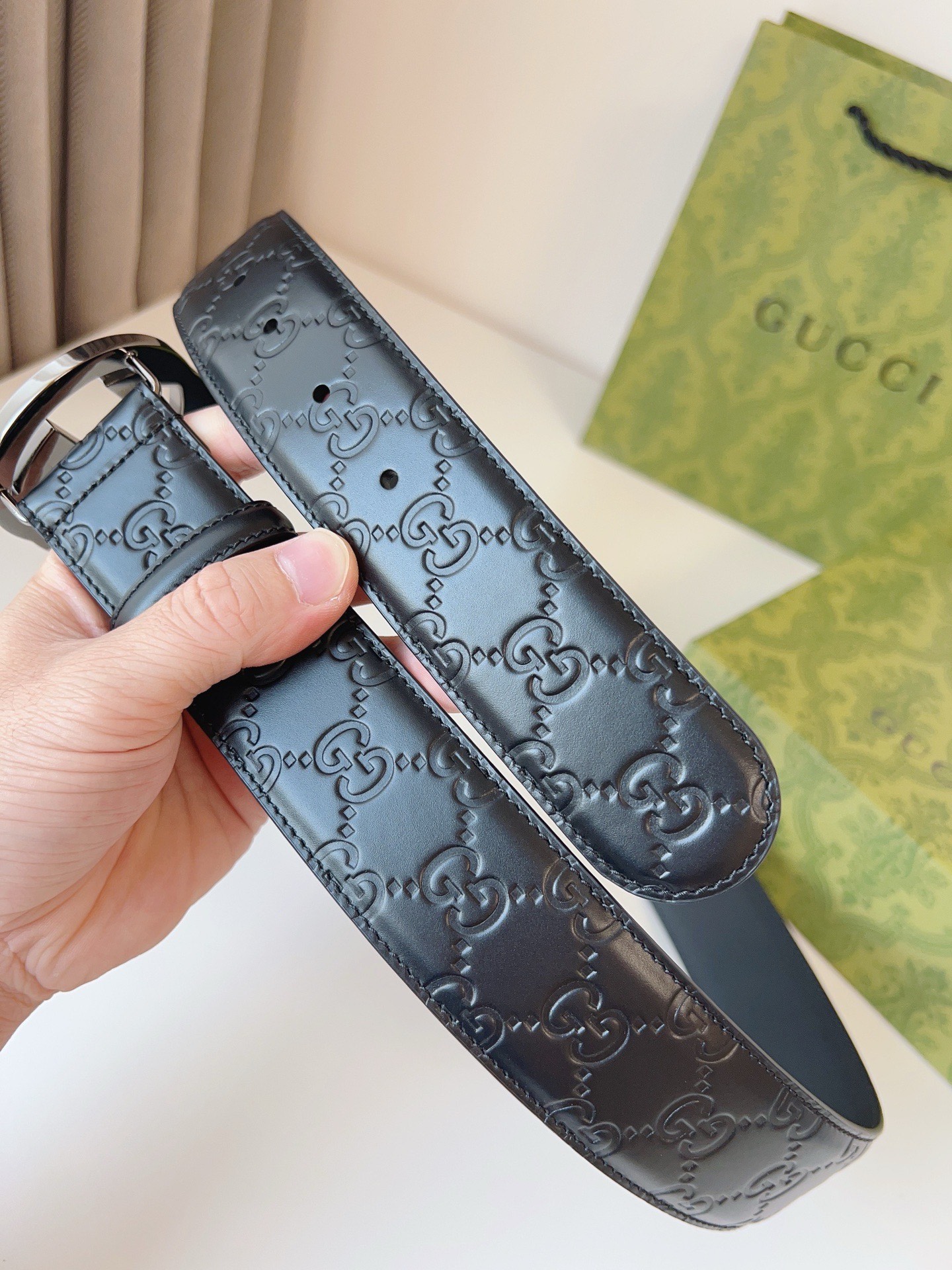 Gucci Basic Belt Cow Leather S-m