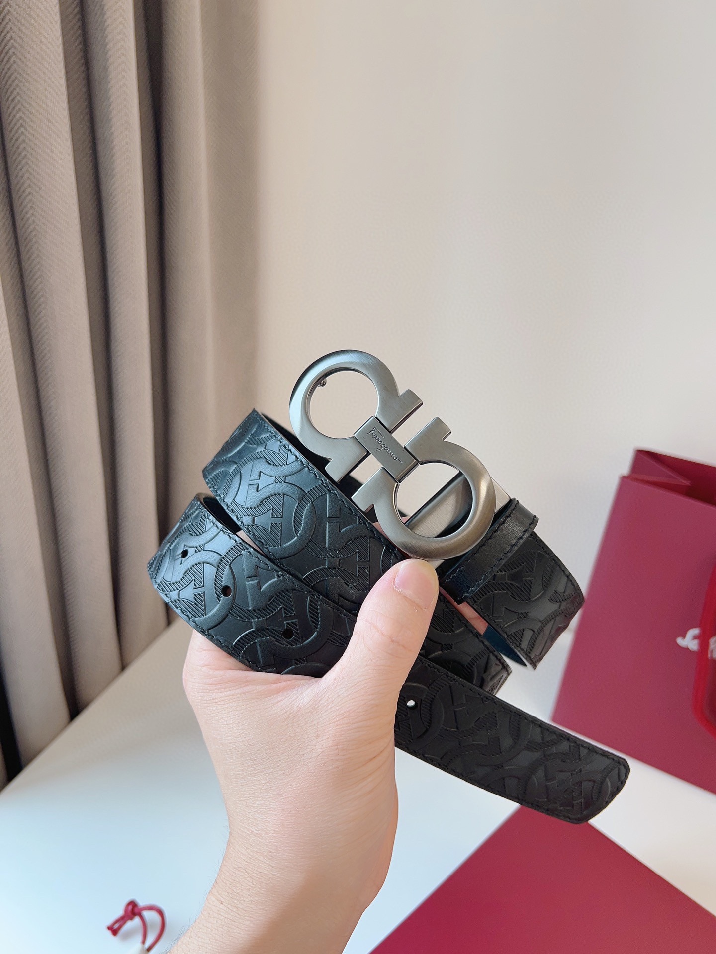 Leather Belt Cow Leather Adjustable M