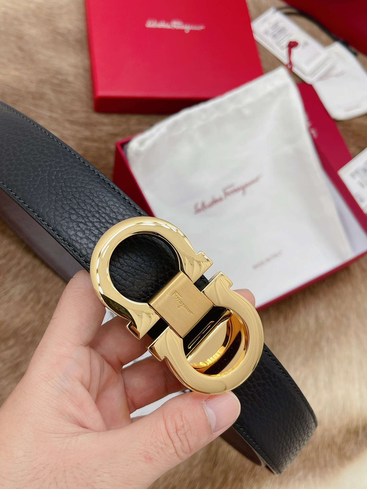 Salvatore Ferragamo Male Leather Belt M