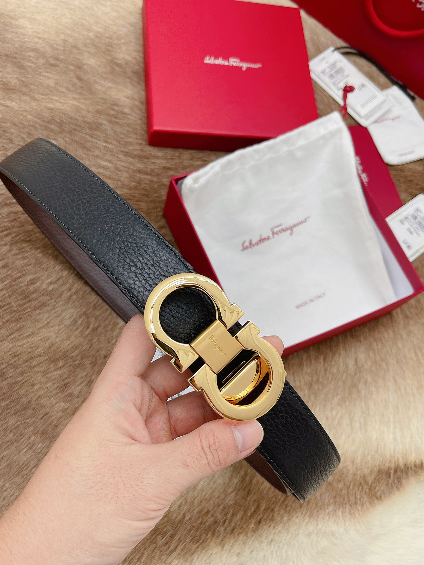 Salvatore Ferragamo Male Leather Belt M