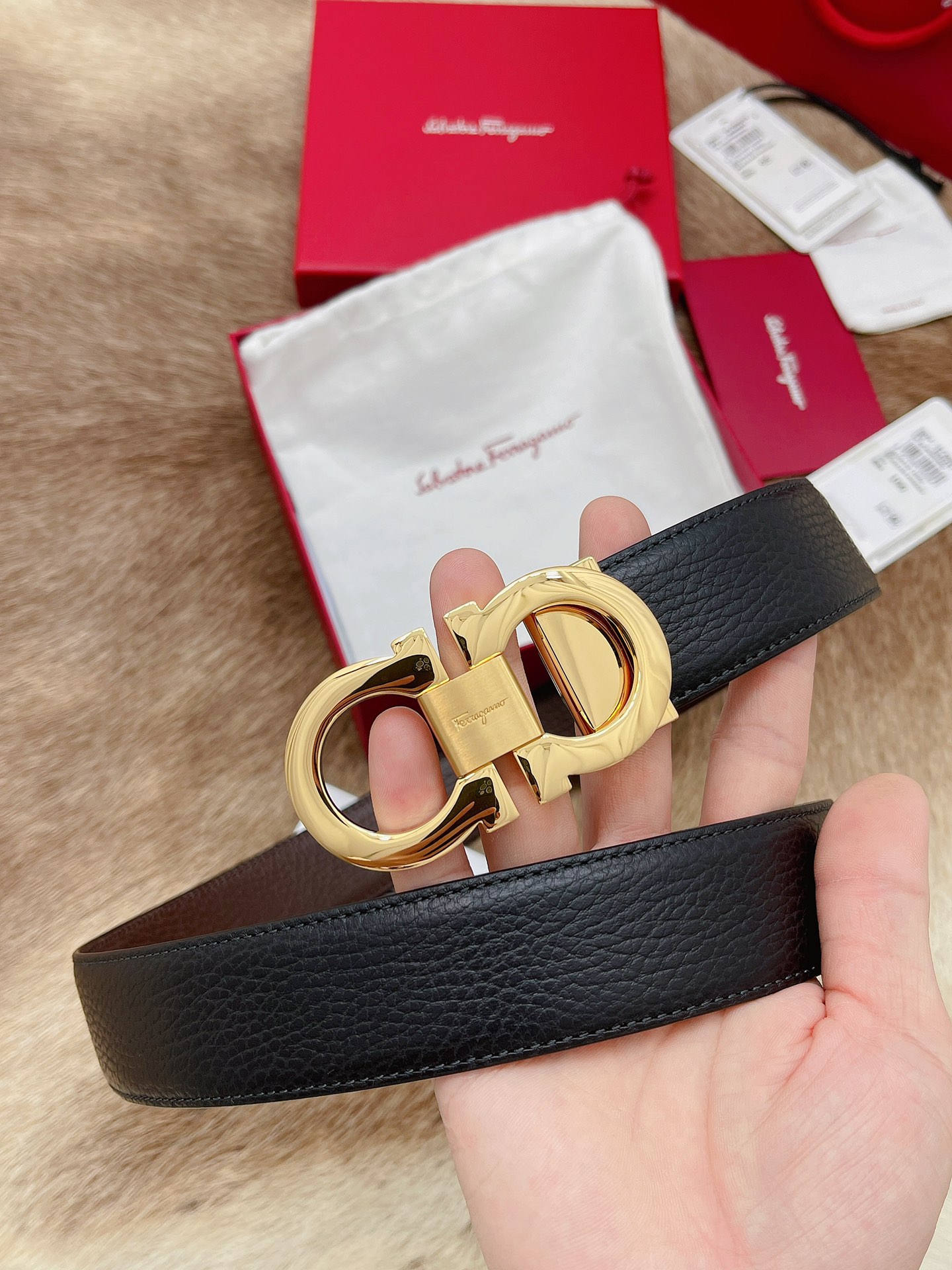 Salvatore Ferragamo Male Leather Belt M