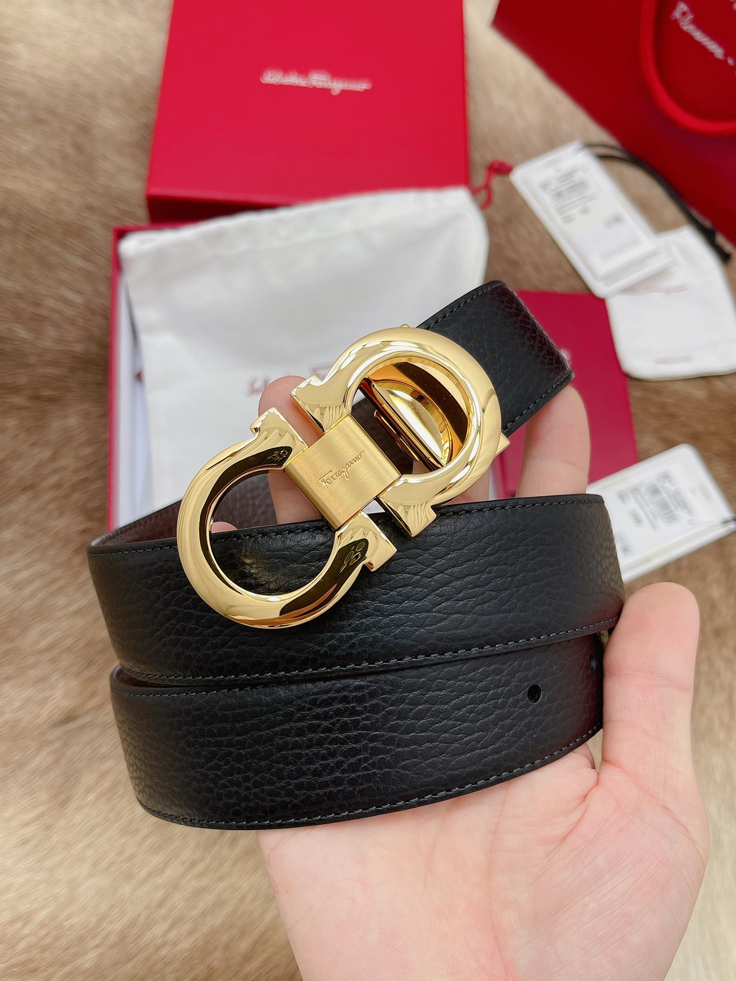 Salvatore Ferragamo Male Leather Belt M