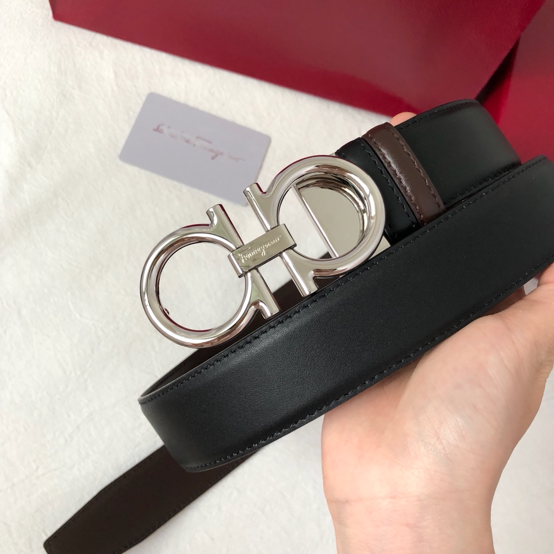 Salvatore Ferragamo Male Leather Belt Cow Leather M