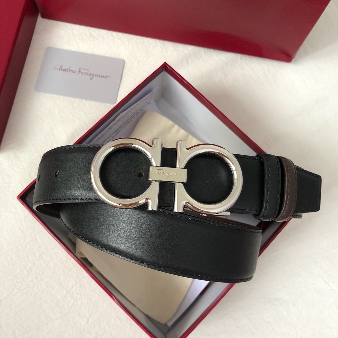 Salvatore Ferragamo Male Leather Belt Cow Leather M