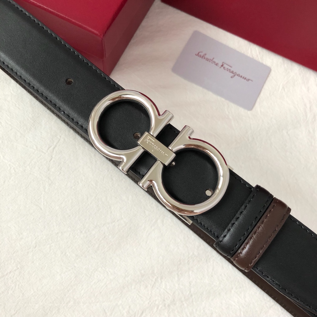 Salvatore Ferragamo Male Leather Belt Cow Leather M