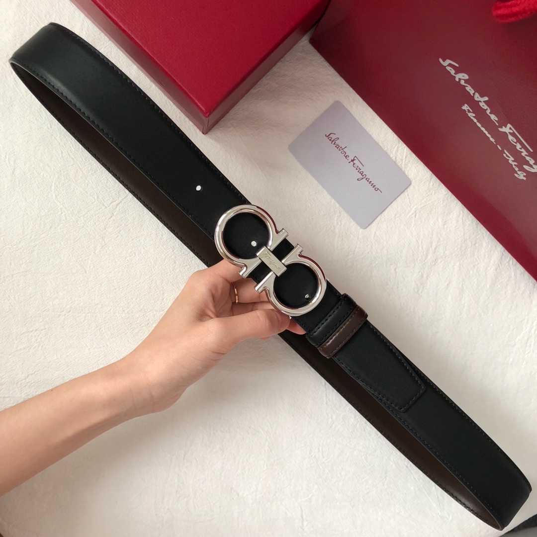 Salvatore Ferragamo Male Leather Belt Cow Leather M