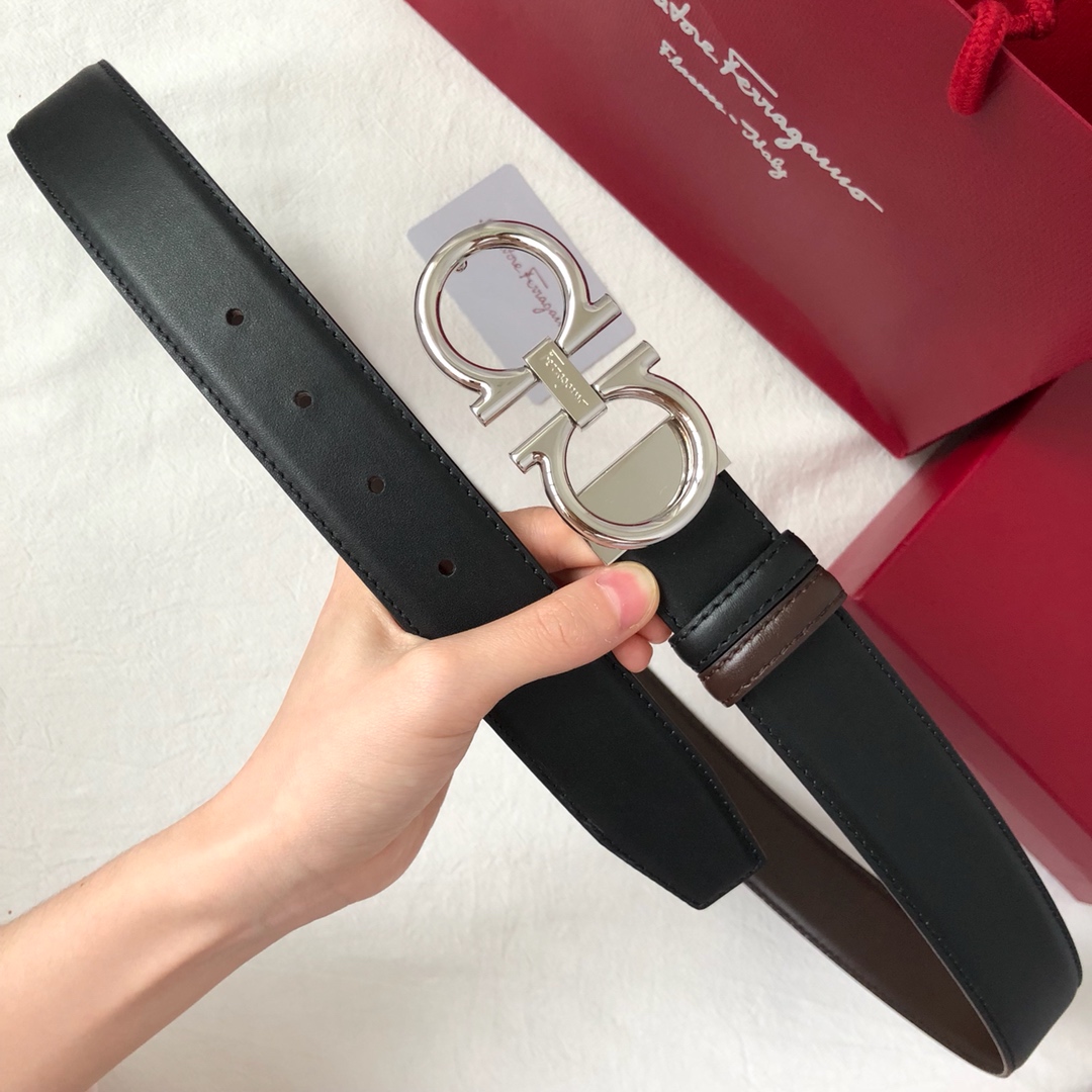 Salvatore Ferragamo Male Leather Belt Cow Leather M