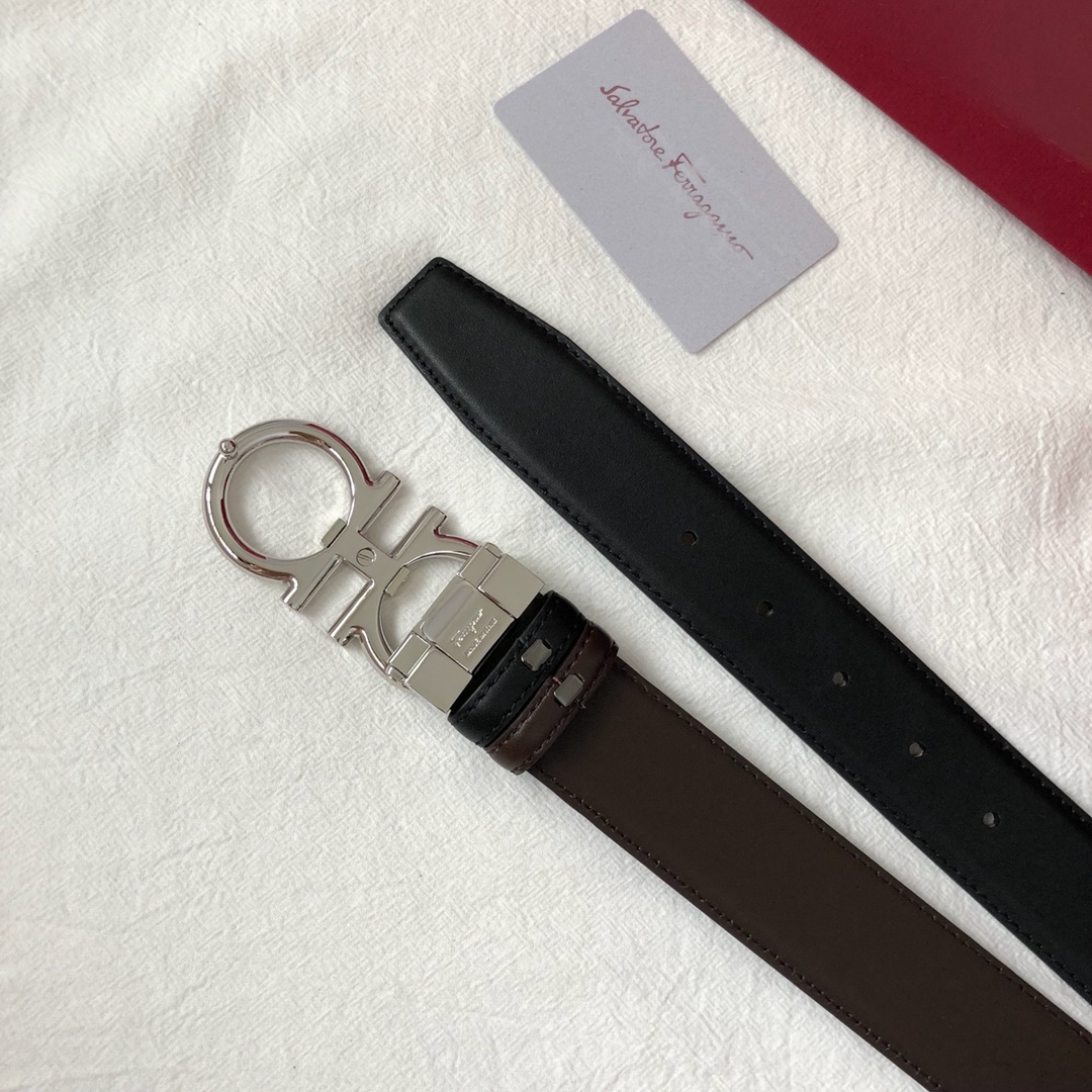 Salvatore Ferragamo Male Leather Belt Cow Leather M