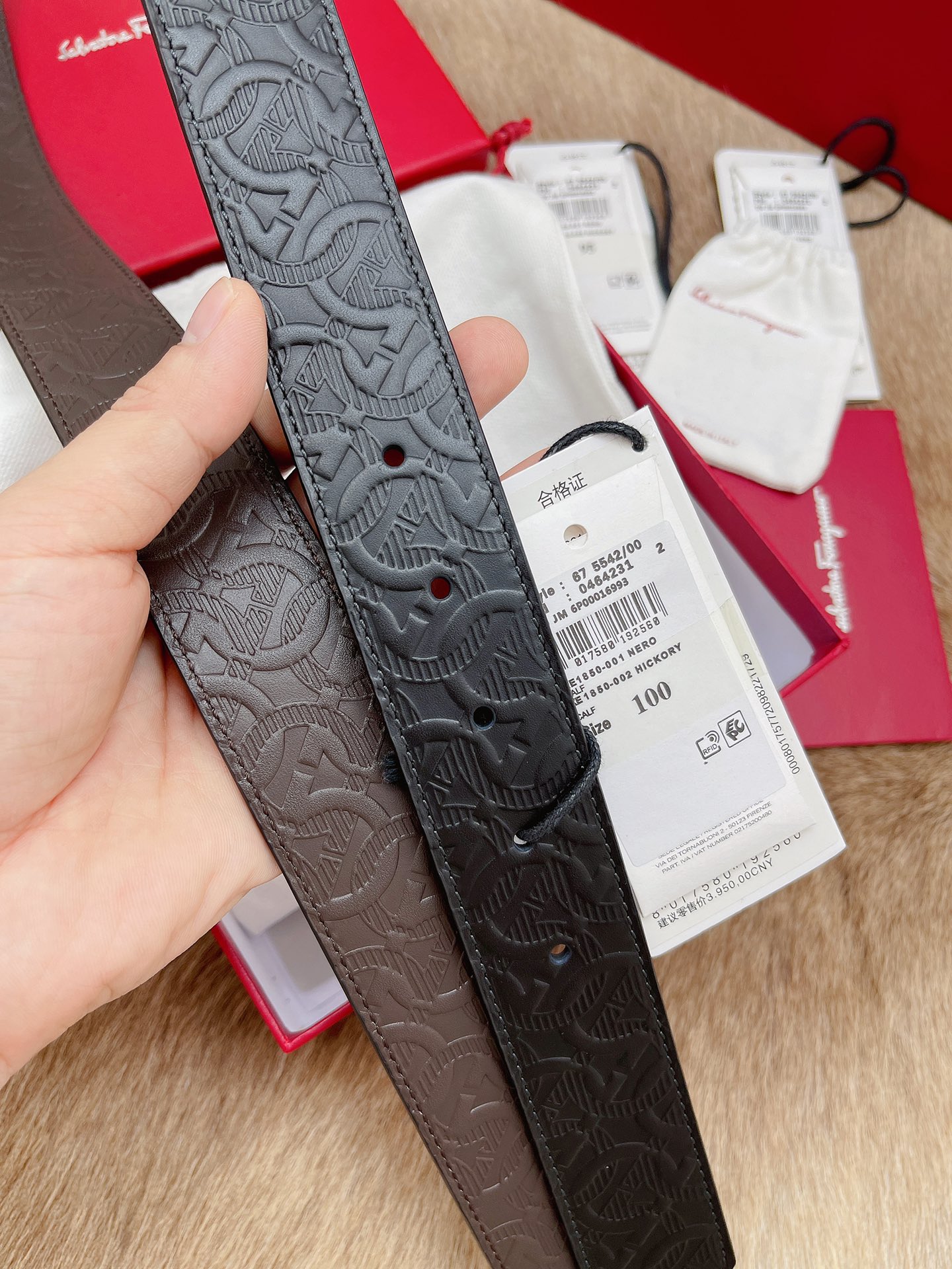 Salvatore Ferragamo Male Leather Belt M