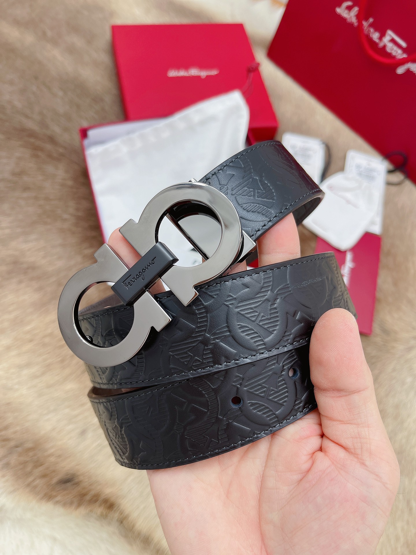 Salvatore Ferragamo Male Leather Belt M