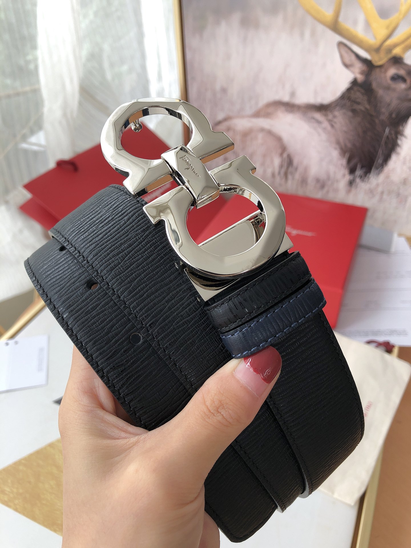 Salvatore Ferragamo Male Leather Belt M