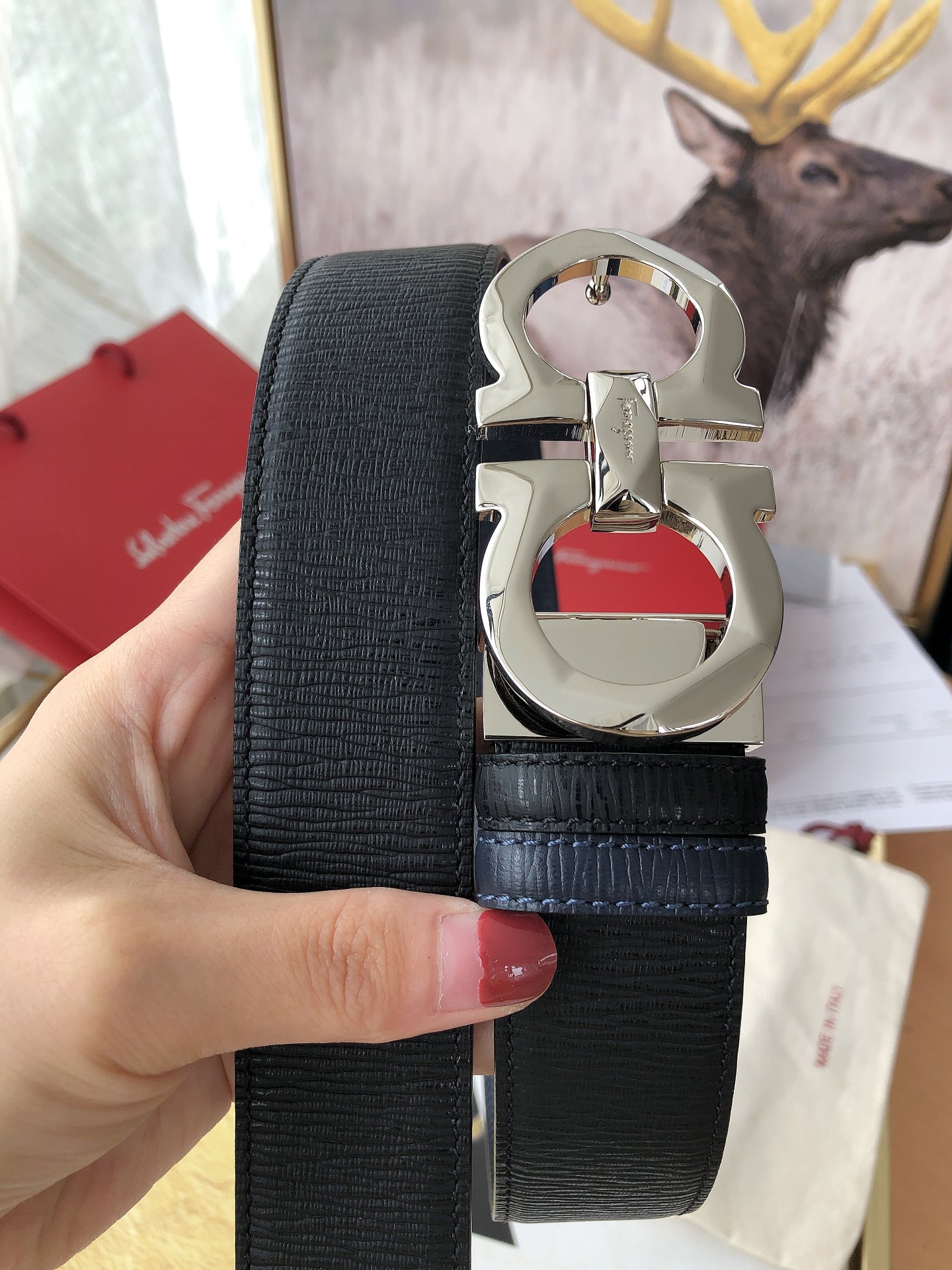 Salvatore Ferragamo Male Leather Belt M