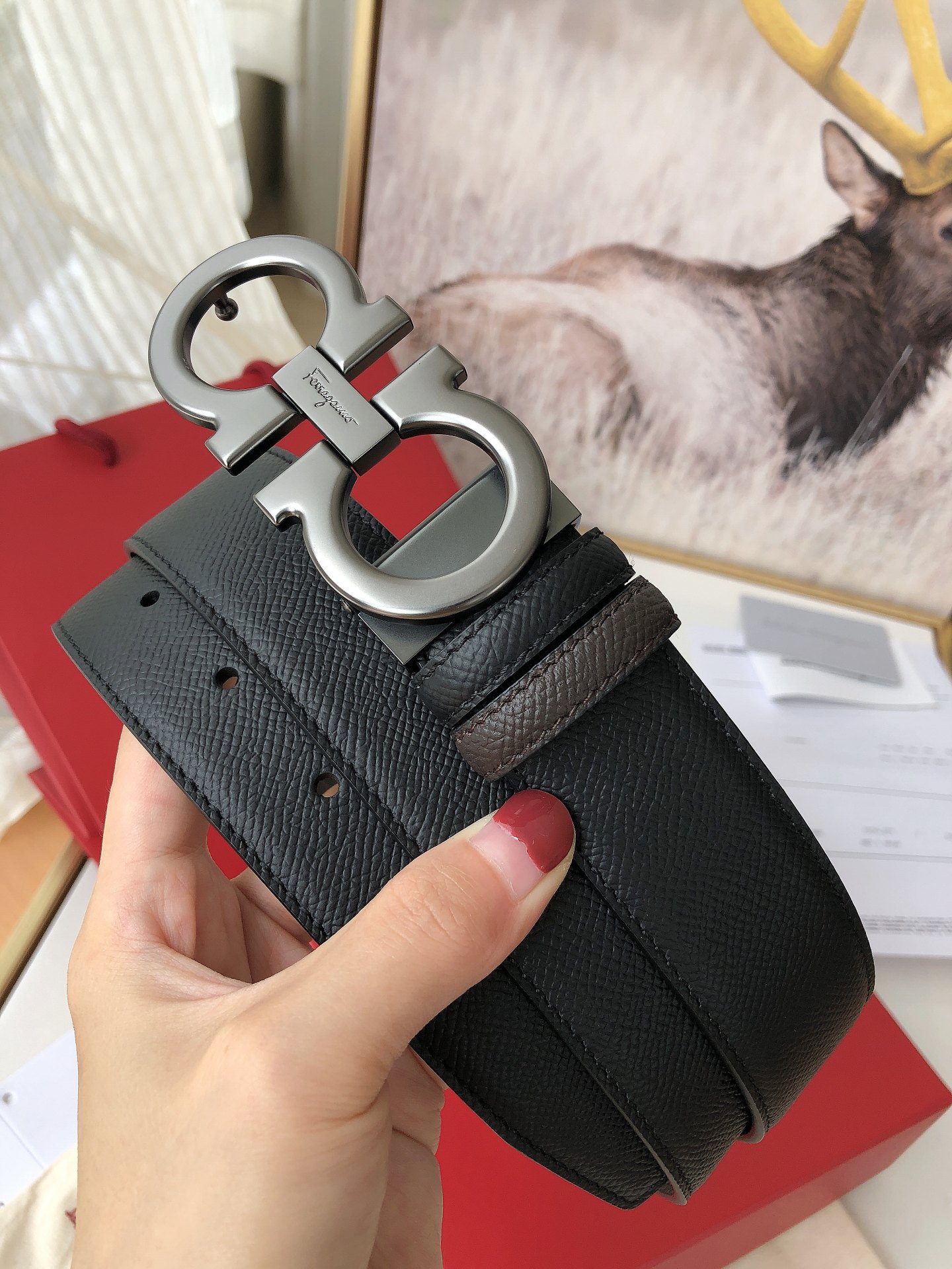 Salvatore Ferragamo Male Leather Belt M