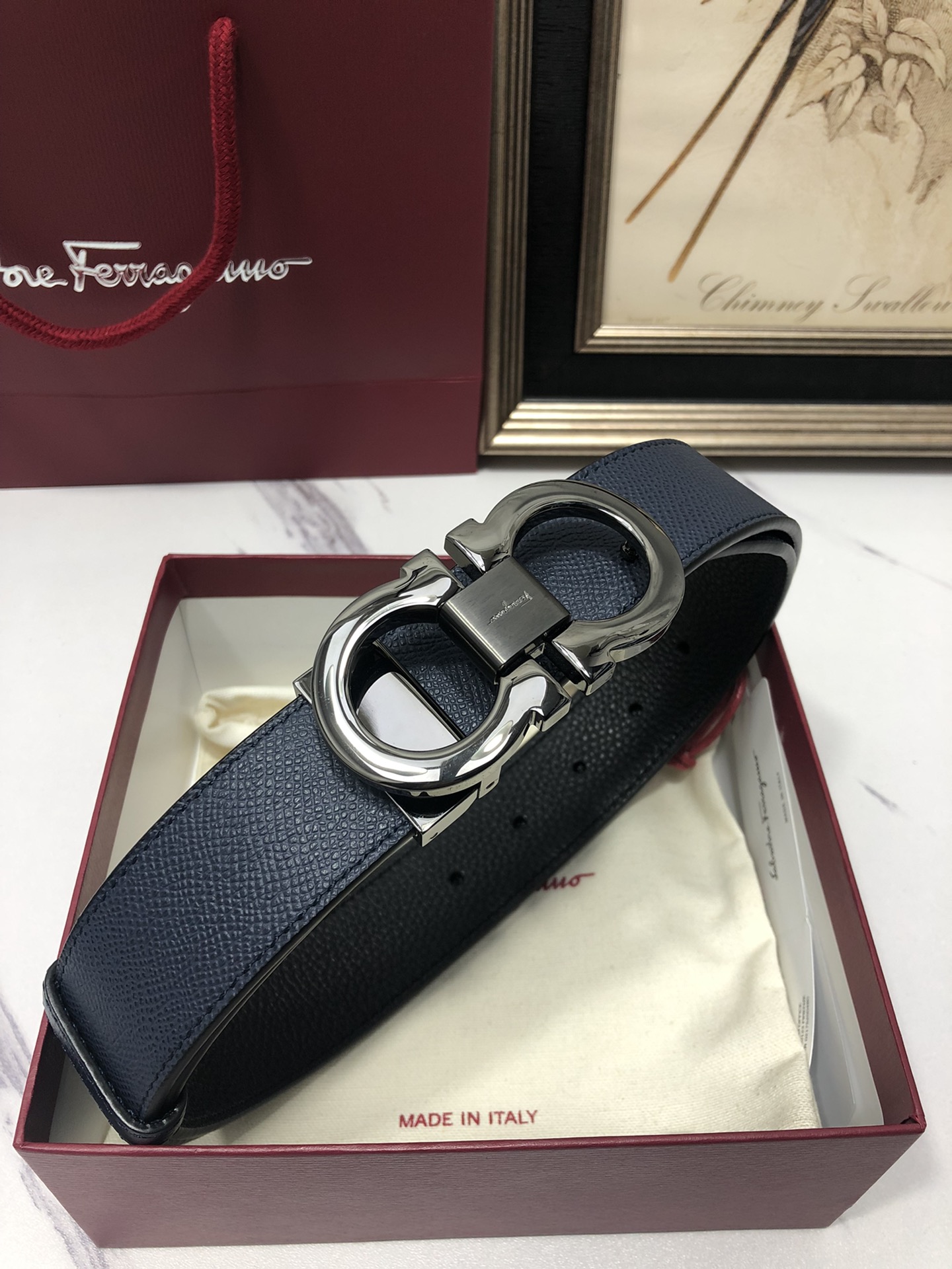 Salvatore Ferragamo Male Leather Belt M